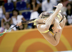 JJ. OO. ATENAS 2004. Gimnasia Rítmica, Alina KABAEVA (RUS), medalla de Oro.